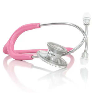 Stéthoscope de cardiologie MDF 747-XP Classe II - Tube rose, fonctionnement manuel, construction en aluminium - Product Image 1