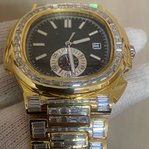 นาฬิกาเพชรสำหรับผู้ชายทำจากสเตนเลสออกแบบได้ตามต้องการ - Product Image 1