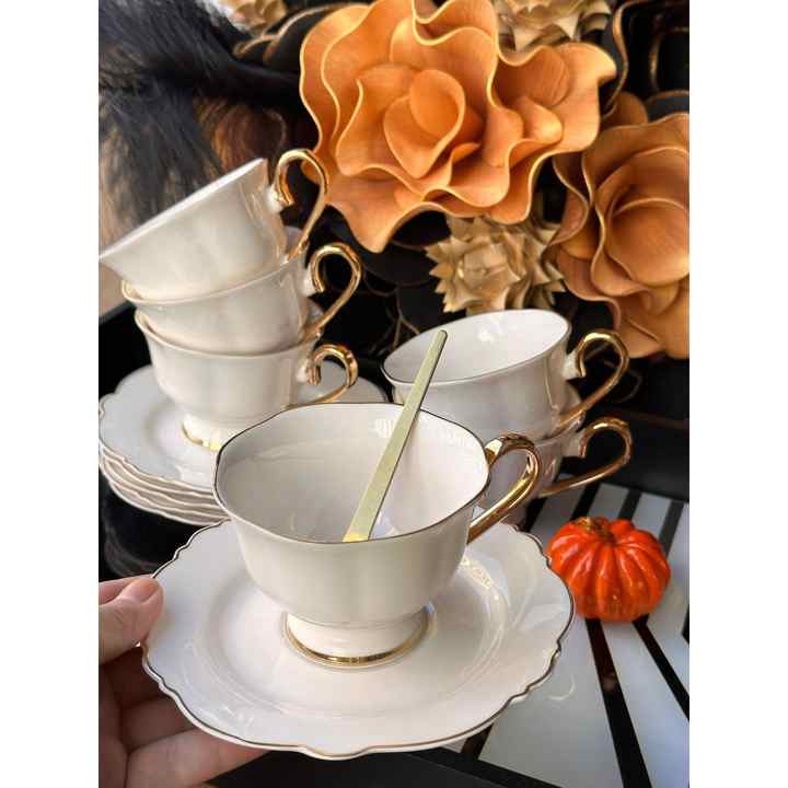 Pink&More Teacup Set Perla 12 Pieces for 6 People