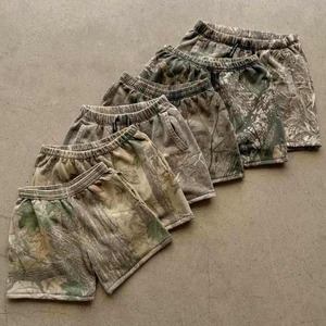 Fabricant de shorts d'entraînement décontractés de camouflage pour femmes, tenue en polyester et coton, pantalons courts de travail imprimés en dentelle - Product Image 2