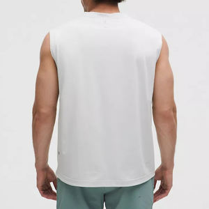 Camiseta sin mangas para correr y gimnasio para hombre personalizada, Camiseta deportiva sin mangas de algodón y LICRA para hombre - Product Image 5