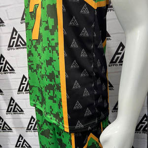 Uniformes de basket-ball respirants et anti-humidité, design personnalisé, 100% polyester, haute qualité, séchage rapide, prix compétitif, en solde - Product Image 4