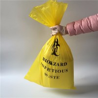 Sacs à déchets biohazard rouges imprimés sur mesure, sacs de traitement des déchets médicaux, fabricant