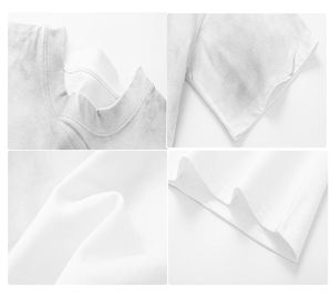 Camiseta de manga corta con cuello redondo, ropa de calle de talla grande, estampado informal, venta al por mayor, logotipo de algodón, camiseta personalizada con hombros caídos - Product Image 5