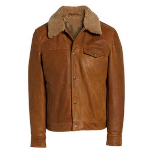 Vente en gros de vestes en cuir de vache pour hommes, marque personnalisée, taille confortable Offres Spéciales pour l'hiver - Product Image 1