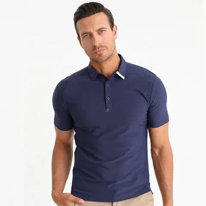 Uniforme de trabajo de alta calidad Polo de negocios Bordado en blanco Algodón Poliéster Hombres Polos lisos con logotipo personalizado - Product Image 1