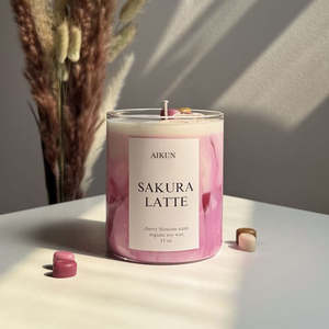 AIKUN Handmade Coffee & Ice <b>Scented</b> Soy Wax <b>Candle</b> Clean Burning Glass Jar Home Decor for Father's Day and Diwali - Product Image 4