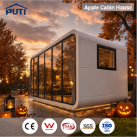 Maison préfabriquée Apple Cabin, villa modulaire personnalisée, maison conteneur de 20 pieds ou 40 pieds pour l'hébergement des touristes dans les stations balnéaires, les parcs et les hôtels