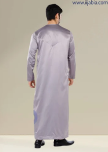 Thobe jubba thobe สำหรับผู้ชายเสื้อผ้าอิสลามแบบดั้งเดิมทำจากโพลีเอสเตอร์ระบายอากาศสำหรับสวดมนต์ทุกฤดู - Product Image 3