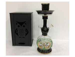 Cachimbas Premium de Lujo Farida, Mini Cachimba de Vidrio Multicolor con Diseño de Búho y Técnica de Espejo, Incluye Manguera y Base - Product Image 3