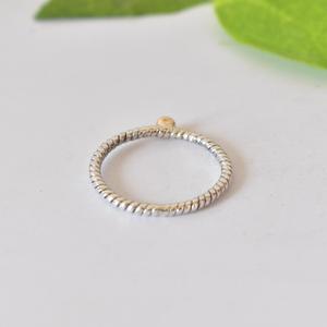 แหวนทอง18K และ925เมืองคู่สีเงินแท้วินเทจพร้อมเพชรธรรมชาติ - Product Image 2