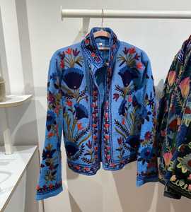 Handmade Suzani Embroidery <b>Jacket</b> Suzani Short <b>Jacket</b> <b>Women</b> Beach Wear Dress Short Winter Wear <b>Jacket</b> - Product Image 3