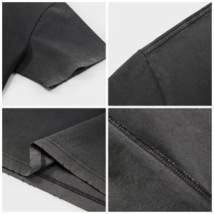 T-shirt Homme Oversize en Coton Lourd 100% Délavé à l'Acide, Effet Vieilli, 320 GSM, Impression Sérigraphique de Logo Personnalisé de Haute Qualité - Product Image 4