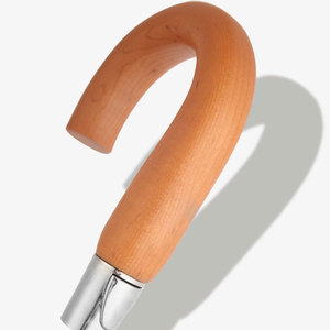 Parapluie 2 plis en bois massif semi-automatique ouvert de 21 pouces pour le voyage avec logo personnalisable - Product Image 3