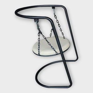 Indoor Outdoor Metal Home Furniture Swinging <b>Chair</b> and Coffee Table Set for Balcony Garden Living Room Decoration - Product Image 4