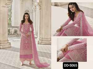 Las mujeres de primera calidad usan trabajo de bordado pesado último diseñador de Bollywood Salwar Kameez con Net Dupatta Pakistani Salwar Kameez Suit - Product Image 5