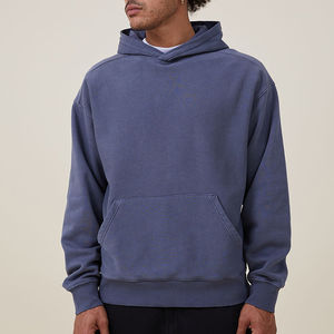 Sweat-shirts à capuche oversize pour hommes sweats à capuche en éponge française à épaules tombantes sweat à capuche personnalisé imprimé bouffée pour hommes - Product Image 3