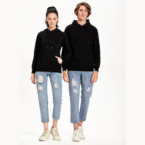 Sweat-shirt à capuche imprimé tendance fabriqué en usine, pour hommes et femmes, coupe ample, unisexe, sweat-shirt pour couple - Product Image 3