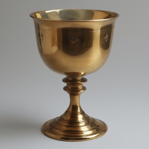 Élégant verre à vin d'église en argent avec surface martelée fabriqué à la main par des artisans qualifiés conçu pour les cérémonies sacrées - Product Image 4