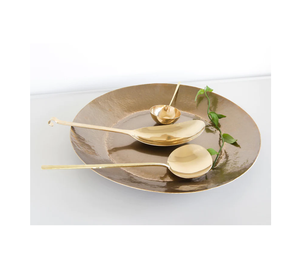 Top exigeant en laiton cuillère à salade couverts couteau fourchette cuillère dîner salade nourriture photographie accessoires artisanat naturel - Product Image 5