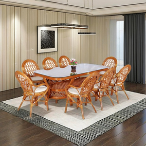 Ensemble de table à manger en rotin moderne (Ensemble de table à manger Java) pour hôtels et villas, meubles de maison en provenance d'Indonésie - Product Image 1