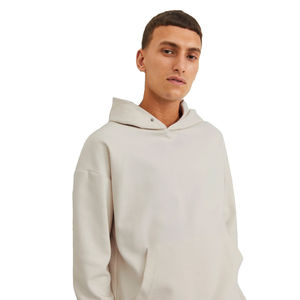 Sudadera con capucha de algodón 100% informal para hombre, Sudadera con capucha térmica de invierno con diseño de logotipo personalizado, técnica bordada sólida - Product Image 2