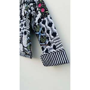 Veste en coton matelassée réversible style bohème pour femme, blazer floral à col à capuche pour le printemps et l'automne - Product Image 3