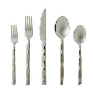 Handcrafted Luxurious Silver & Gold Plated Stainless Steel Cutlery Flatware <b>Set</b> Durable & Dishwasher Safe Mirrored Steel - Product Image 6