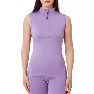 Custom <b>Long</b> <b>Sleeve</b> Horse Riding Portable <b>Base</b> <b>Layer</b> Four Way Stretchy Equestrian Clothing Tops Horse Riding Shirts For Ladies - Product Image 5