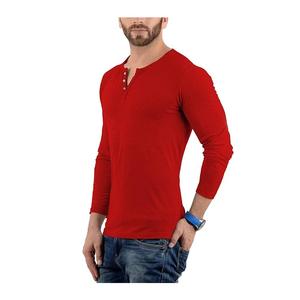 New Design Men's Casual Solid Color Long Sleeve Round Neck 100% Cotton Single Jersey <b>T</b>-<b>shirt</b> From Bangladesh Factory Price - Product Image 3