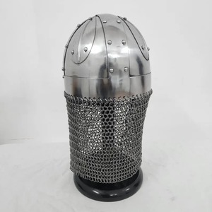 หมวกกันน็อคไวกิ้งทำมือดีไซน์เรียบง่าย1095เหล็กสวมใส่ได้เพื่อการป้องกัน - Product Image 3