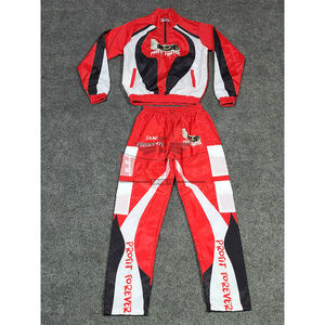 Ensemble de survêtement unisexe en nylon pour l'automne 2026, logo personnalisé, deux pièces, coupe-vent respirant, veste et pantalon - Product Image 4