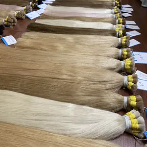 Qualité luxe direct usine vente en gros cheveux humains Remy cheveux tranche cheveux russes