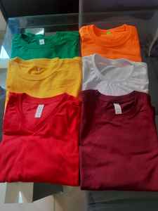 140g vente en gros pas cher campagne électorale Promotion plaine col rond manches courtes blanc T-shirt fabricant - Product Image 6