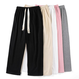 กางเกงสเวตเตอร์ของผู้ชายกางเกงผ้าฟลีซแบบมีเชือกผูกกระเป๋าแบบกำหนดเองกางเกงเรียกเหงื่อกางเกงปล่อยชายลำลองทรงโอเวอร์ไซส์ - Product Image 1