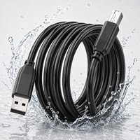 Kabel Printer USB 2.0 Tipe A ke B Male to Male 0.5m Kabel Data untuk Printer Scanner
