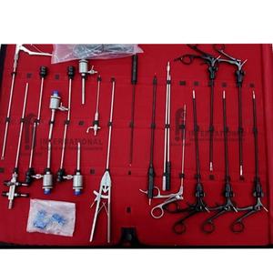 Ensemble d'instruments laparoscopiques pédiatriques F.J. INTERNATIONAL de haute qualité, 23 pièces, pour la chirurgie abdominale, chirurgie laparoscopique pédiatrique - Product Image 1