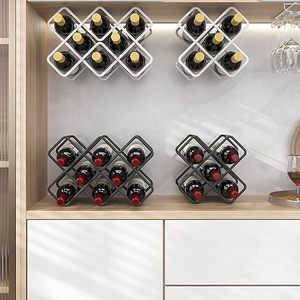 High Quality <b>Wine</b> Holders Stands Tabletop Copper Modern Wire <b>Cabinet</b> <b>Wine</b> <b>Rack</b> Hexagon Metal <b>Wine</b> Bottles <b>Rack</b> - Product Image 3