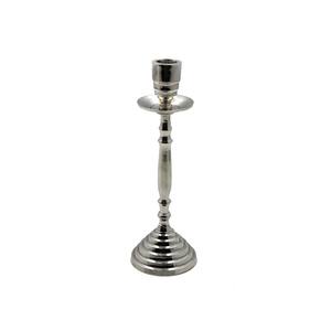 Bougeoir conique moderne en aluminium argenté, fait à la main, décoration de table de Noël pour la maison, le mariage et les occasions de Noël - Product Image 2