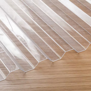 Rắn mini hình thang sóng 76/18 rõ ràng tấm <span class=keywords><strong>polycarbonate</strong></span> 1-Side UV bảo vệ 10-năm bảo hành - Product Image 1