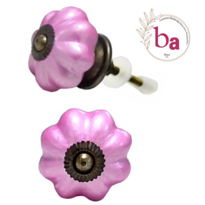 Rose rose néon céramique boutons armoire tiroir porte poignée tirer pour cuisine chambre extérieur entrepôt salon Villa hôtel - Product Image 1