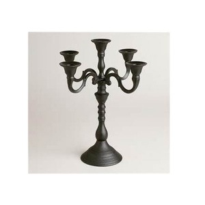 Centre de table de mariage indien fait à la main Candélabre le moins cher avec 3 bras Bougeoir fini noir 4 décorer la maison - Product Image 4