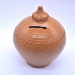 Huchas de Arcilla (Gullak), Huchas de Cerámica de Arcilla al por Mayor, Mitti Ki Gullak, Hucha Grande para Monedas - Product Image 5