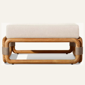Meuble Offre Spéciale canapé ottoman en bois de teck de style moderne pour une utilisation intérieure ou extérieure intense - Product Image 2