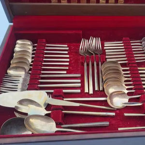 Juego de cucharas de cubiertos de latón Premium de calidad premium a precio razonable, cuchara de calidad premium a bajo precio, cuchillo, tenedor, color dorado - Product Image 1