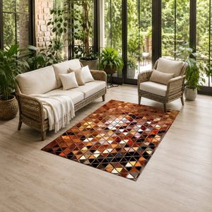 RUGS DEPOT LXDP-0836 Wholesale Red Burgundy Modern Vintage Digital Printed Machine Washable Chenille Area Rug Non <b>Slip</b> - Product Image 6