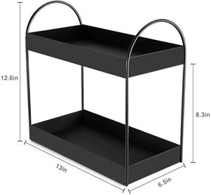Cabinet Door Glass Spice <b>Rack</b> Double Tier Hanging Spice Organizers Space-Saving Shelves - Product Image 4