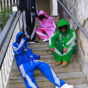 Conjunto Deportivo Unisex Personalizado OEM, Estilo Urbano, Estampado, Lavado Ácido, Sudadera con Capucha y Cremallera, Pantalones Deportivos de Algodón Grueso, Apliques, Bordado, Parches, Rayas - Product Image 5