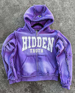 Sweat à capuche vintage personnalisé, peinture délavée, lavage à l'acide, lourd, délavé au soleil, sweat à capuche pour homme, coton, molleton français, surdimensionné, sweat à capuche pour homme - Product Image 3