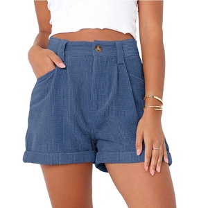 Shorts Deportivos Casuales, Cómodos, Transpirables y Suaves para Mujer, Cintura Alta, Lavado con Cloro, Corte Regular, para Verano - Product Image 4